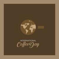 ilustração vetorial do dia internacional do café vetor