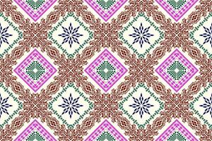 étnico figura asteca bordado estilo. geométrico ikat oriental tradicional arte padrão.design para étnico plano de fundo,papel de parede,moda,vestuário,embrulho,tecido,elemento,sarong,gráfico ilustração vetor