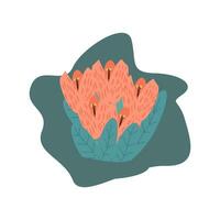 ramalhete do tulipa flores dentro uma mão desenhado estilo vetor
