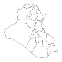 Iraque mapa com administrativo divisões. vetor ilustração.