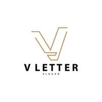 mínimo inicial v carta logotipo, moderno e luxo ícone vetor modelo elemento