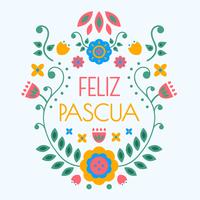 Tipografia Feliz Pascua Vector