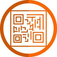 design de ícone vetorial de código qr vetor