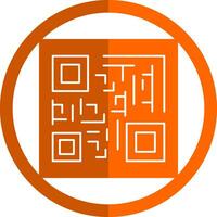 design de ícone vetorial de código qr vetor