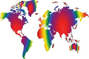 lbgt mundo mapa vetor