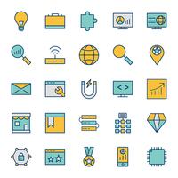 Conjunto de vetor SEO Search Engine Optimization Icons