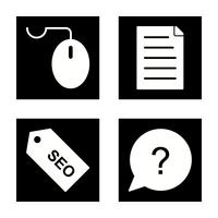 Conjunto de vetor SEO Search Engine Optimization Icons