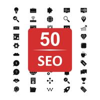 Conjunto de vetor SEO Search Engine Optimization Icons