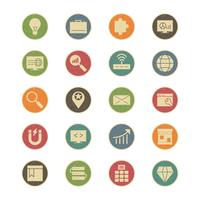 Conjunto de vetor SEO Search Engine Optimization Icons