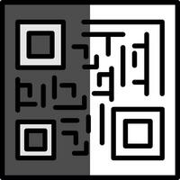 design de ícone vetorial de código qr vetor