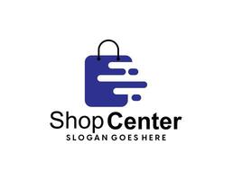 conectados compras e comércio eletrônico logotipo vetor