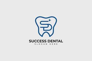 SD último dental logotipo e ícone vetor