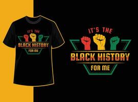 tipografia vintage Preto história mês t camisa Projeto com Preto história citar e vetor forma