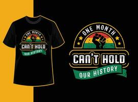 tipografia vintage Preto história mês t camisa Projeto com Preto história citar e vetor forma