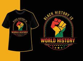 tipografia vintage Preto história mês t camisa Projeto com Preto história citar e vetor forma