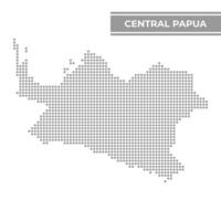 pontilhado mapa do central papua é uma província do Indonésia vetor