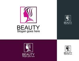 vetor silhueta do uma menina dentro perfil modelo logotipo ou a abstrato conceito para beleza salões, spa, cosméticos, moda e beleza