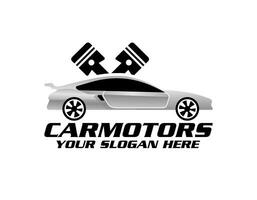 design de logotipo de conceito premium de garagem de carro vetor