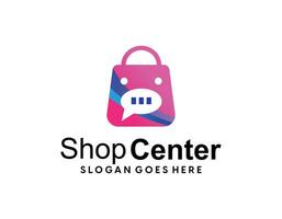 ícone de sacola de compras para logotipo de negócios de loja online vetor