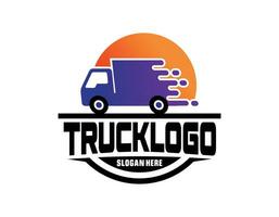 semi caminhão logotipo. caminhões companhia logotipo. Prêmio logotipo vetor