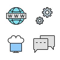 Conjunto de vetor SEO Search Engine Optimization Icons