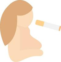 menina fumar vetor ícone Projeto