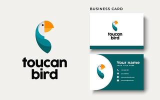 inspiração para o design do logotipo do pássaro tucano vetor