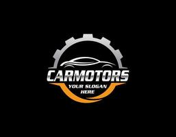 design de logotipo de carro esportivo. automotivo, showroom de carros, vetor de design de logotipo de revendedor de carros