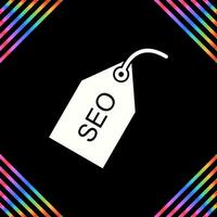 ícone de vetor de tags de seo