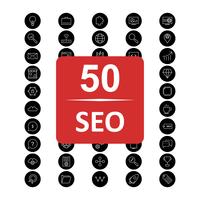 Conjunto de vetor SEO Search Engine Optimization Icons