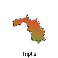 mapa cidade do triptis, mundo mapa internacional vetor modelo com esboço ilustração projeto, adequado para seu companhia