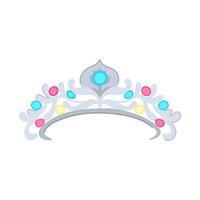 Princesa tiara desenho animado vetor ilustração