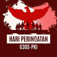 vetor ilustração do a g30s pki que é comemorado cada setembro 30 dentro Indonésia