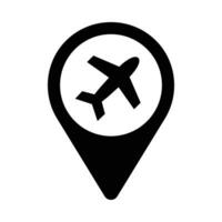 aeroporto localização vetor glifo ícone para pessoal e comercial usar.