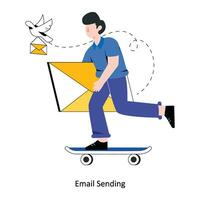 e-mail enviando ilustração vetorial de design de estilo simples. ilustração de estoque vetor