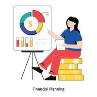 ilustração em vetor planejamento financeiro estilo plano design. ilustração de estoque