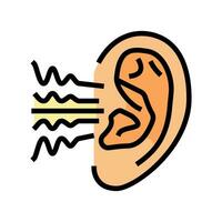 ruído redução audiologista médico cor ícone vetor ilustração