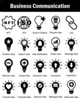 uma conjunto do 20 o negócio ícones Como nft, iso, som criação vetor