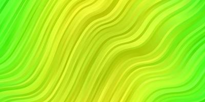 de fundo vector verde e amarelo claro com linhas curvas. ilustração colorida, que consiste em curvas. design inteligente para suas promoções.