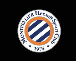 Montpellier clube símbolo logotipo ligue 1 futebol francês abstrato Projeto vetor ilustração com Preto fundo