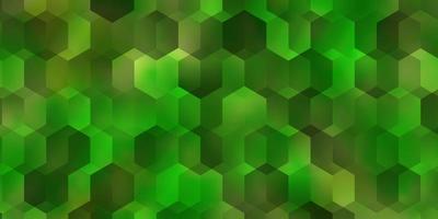 fundo vector verde e amarelo claro com conjunto de hexágonos.