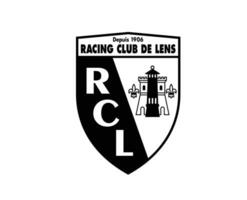 lente clube logotipo símbolo Preto ligue 1 futebol francês abstrato Projeto vetor ilustração