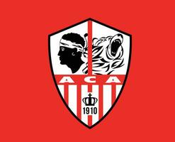 ajaccio clube símbolo logotipo ligue 1 futebol francês abstrato Projeto vetor ilustração com vermelho fundo