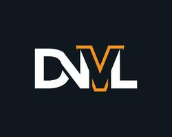 quatro carta 'dnvl' logotipo Projeto ilustração modelo. vetor