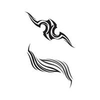 tribal preto, clássico, preto, étnico, ícone de tatuagem, ilustração vetorial logotipo de design vetor