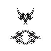 Ícone de tatuagem étnica tribal preta ilustração vetorial logotipo vetor