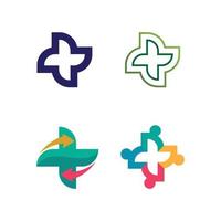 conjunto de ícones de hospital para logotipo de saúde, medicina, medicina, meditação e vetor de ícone de design de hospital