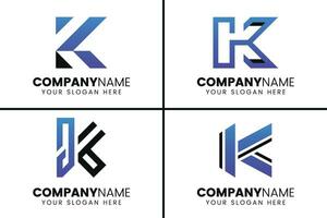 criativo monograma carta k logotipo Projeto coleção vetor