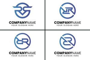 criativo monograma carta rr logotipo Projeto vetor