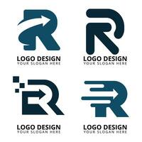 criativo monograma carta r logotipo Projeto vetor